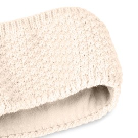 Neverless® Women's Winter Autumn Fleece Lining Knitted Ear Warmers Knitted Headband, cream