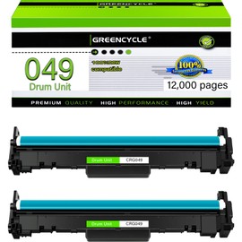 greencycle CRG049 Compatible Drum Unit Kit Replacement for Canon CRG-049 049 Drum use for ImageCLASS LBP120 LBP122dw LBP122 Mf272dw Mf273dw Mf275dw Printer(2 Pack,Black)
