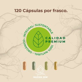 Glicinato Magnesio Raíces Zen Hombres Mujeres 120 Cápsulas