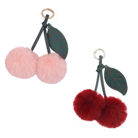 AKSIQIOL Cute Keychain, Fluffy Bag Charm, Purse Pendant, Car Keychain Accessory, Handbag Charm for Women & Girls, Birthday