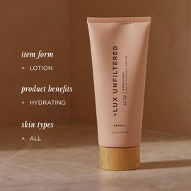 + Lux Unfiltered + Lux Unfiltered N°32 Gradual Self Tanner, Hydrating Self Tanning Lotion with Shea Butter & Squalane - Non-Sticky, No Transfer, Natural-Looking Tan - Vegan & Cruelty-Free Sunless Tanner - Santal