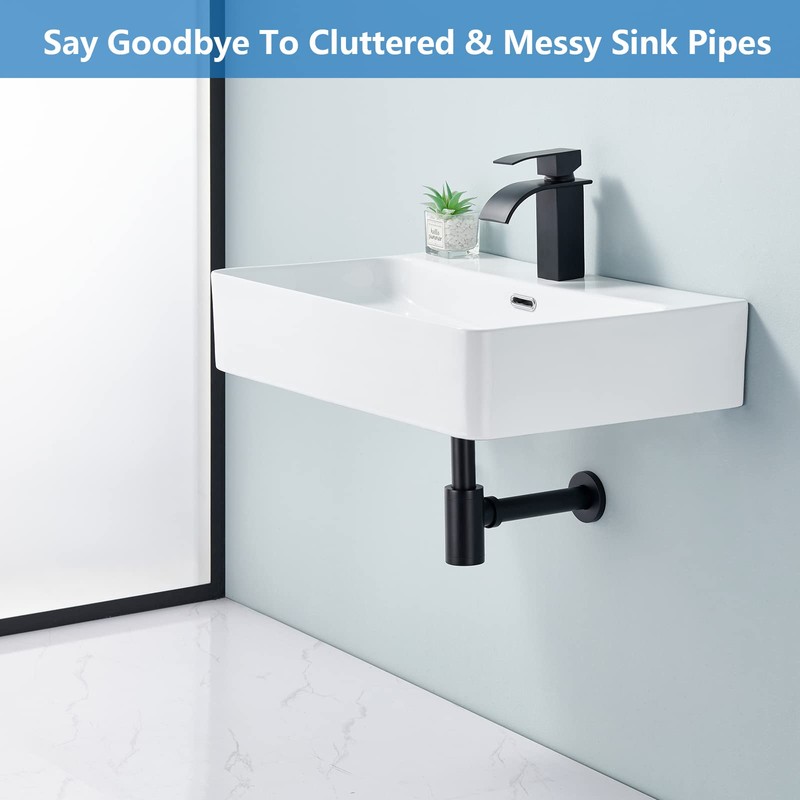 Heixutas Brass P Trap Bathroom Sink: 1-1/4 Sink Trap with