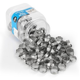 100-Pack EFIELD 5/8-inch Stainless Steel Pex Cinch Clamp Rings for Pex Tubing Pipes, Pro Pack (5/8-inch),(CLAMP046)