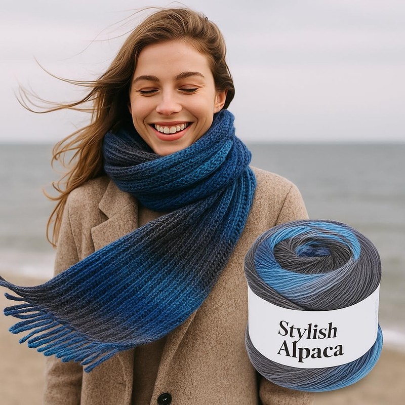 Stylish Alpaca Yarn - Soft Alpaca Wool Knitting Yarn -
