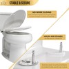 Bath Royale Elongated Toilet Seat BR501-01 Quiet Close, Stain-Resistant and