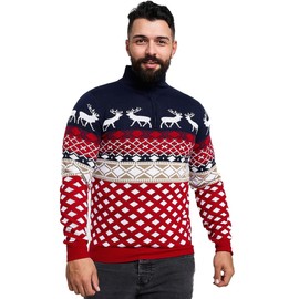 NOROZE Mens Novelty Knitted Christmas Sweater Jumpers Sizes S-3XL