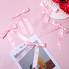 24 Pcs Pink Twist Tie Bows Satin Ribbon Twist Tie