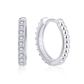 Starnny Women's Earrings Silver 925 3A Zirconia White Earrings Jewellery Gift for Women, Sterling Silver, Cubic Zirconia