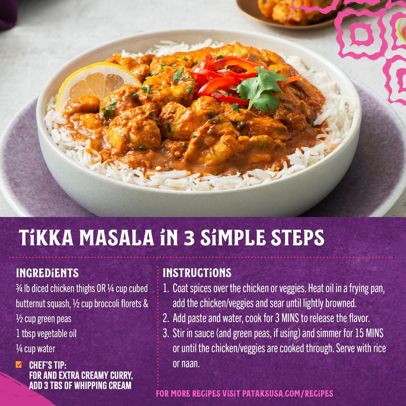 Patak's Tikka Masala 3-Step Sauce Kit (11 oz each, 6-Pack)