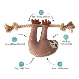 Fringe Studio "EAT, Sleep, Repeat 3D Earth Friendly Non-Toxic Cotton Canvas Toy, PetShop Collection (718005)