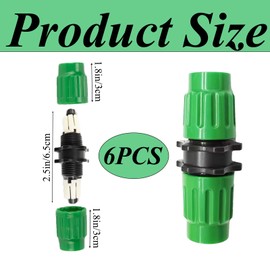 6 Pcs Expandable Garden Hose Repair Kit Dual-Channel Female Male Repair Accessories Compatible with Pocket Hose