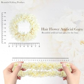 Artificial Mogra White Gajra Hair Accessory – Traditional Floral Gajra Band for Women, Perfect for Weddings, Festivals, and Special Occasions (KC-06)