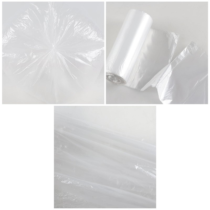 Qskely 5 L Bin Bags, Small Bin Liner, Clear Trash