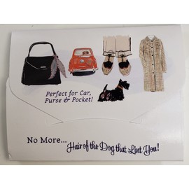 Dachshund Themed Lint Sheet Package. Convenient 4" x 3" size fits in a pocket or purse. 40 sheets per package.
