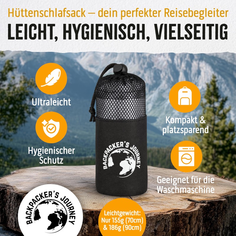 Backpacker's Journey Cabin Sleeping Bag (Only 168g), Ultra Lightweight and