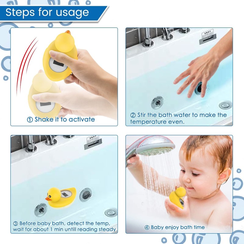 Baby Bath Thermometer Famidoc FDTH-V0-22 Water Temperature Test Floating on