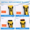 SIRALMNO 100 Pack Scraper Plastic Replacement Blades, Plastic Blades for