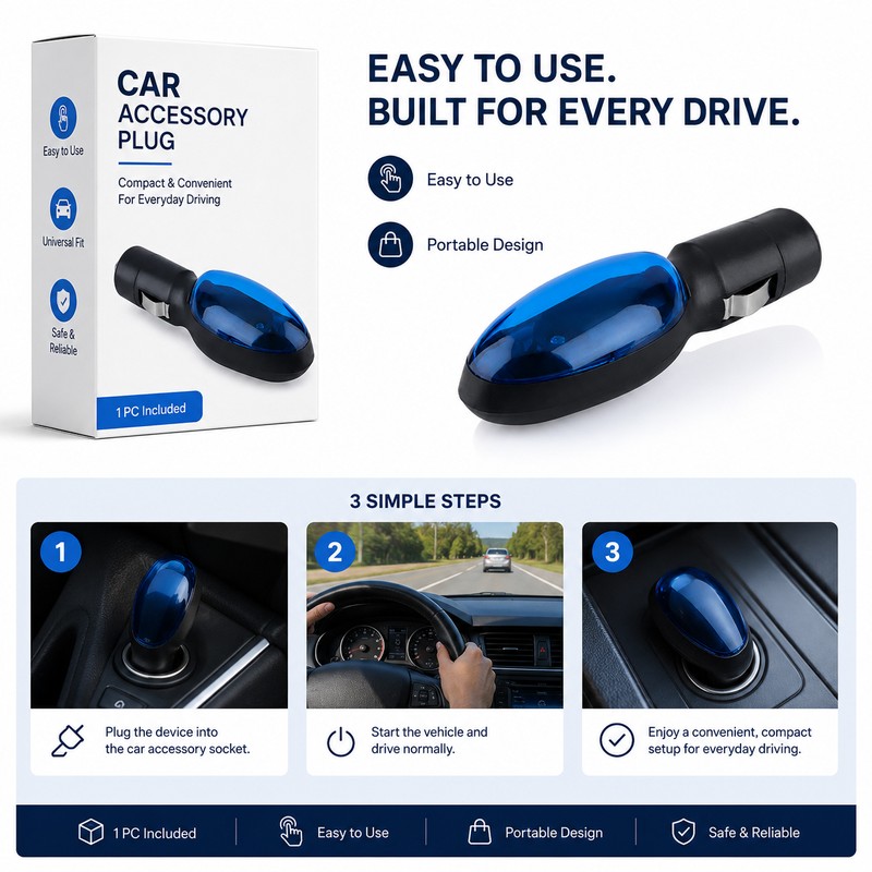 Compact Plug-In Car Accessory for Daily Driving – Portable Vehicle