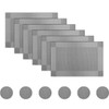 BECHEN Grey Placemats with Coasters Set of 6, Vinyl Heat-Resistant