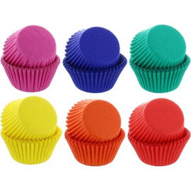 Bakery Crafts Bright Rainbow Baking Cups - 300-2" Cupcake Liners, Red, Blue, Green, Yellow, Purple, Orange, Greaseproof Paper Cases for Muffins and Cupcakes, Bulk Pack of 300