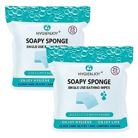 HYGIENJOY - Toallitas de baño sin enjuague (50 unidades) Toallitas corporales para adultos de baño - Toallitas de ducha extra gruesas sin...