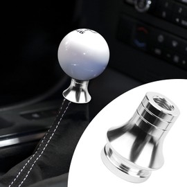 Hovom Car Shift Knob Boot Retainer, M12x1.25 Durable Aluminum Cars Gear Shift Knob Adapter, Waterproof Metal Manual Vehicle Gear Shifter Lever Adapter, Universal Car Accessories (Silver)