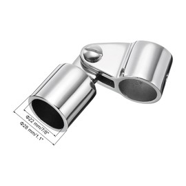 sourcing map 2 Pairs Bimini Top Jaw Slide and Eye End Cap, Fits 7/8 Inch(22mm) OD Round Tube, 316 Stainless Steel Marine Bimini Top Boat Hardware