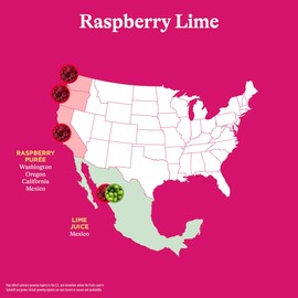 Spindrift Sparkling Water, Raspberry Lime Flavored, Made with Real Squeezed Fruit, Only 9 Calories per Can, 12 Fl Oz Cans, Pack of 24