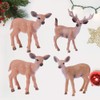 NUOBESTY 4 Pcs Christmas Reindeer Figures Resin Elk Reindeer Art