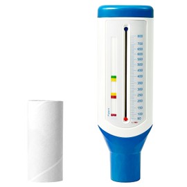 YUANYUU Easy Peak Flow Meter for Adult to Monitor Lung Function, Expiratory Flow Meter, Color Coded Indicator, Standard Range for Adult, Lung Test Device, Lung Capacity Tester (White)