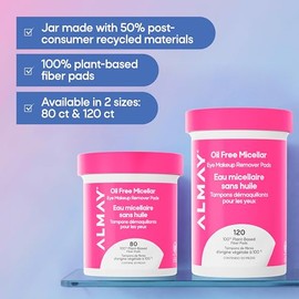 Almay Pads desmaquillantes biodegradable micelerares 120 piezas