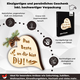 sagl.tirol Mini Swiss pine heart in high-quality packaging (Das Beste an dir bist du …)