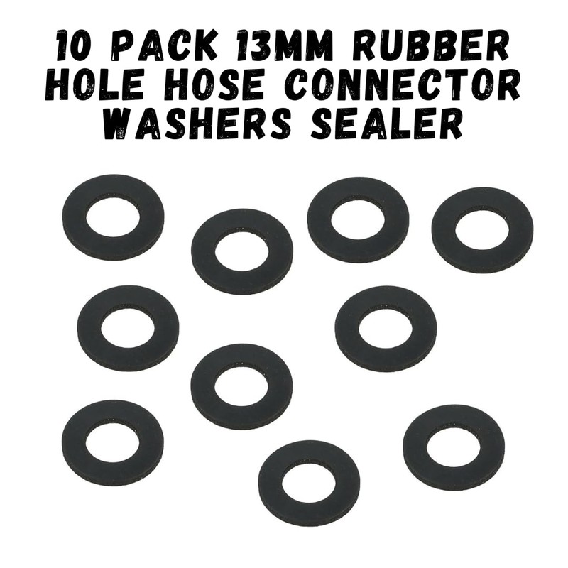 Invero® 10 Pack 13mm Rubber Hole Hose Connector Washers Sealer