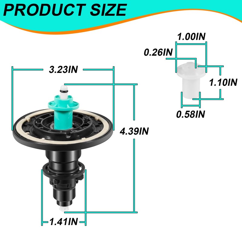 EBV-1020-A Flex-Tube Diaphragm Assembly for Sloan ECOS/G2/Optima Plus/Solis 1.6 &