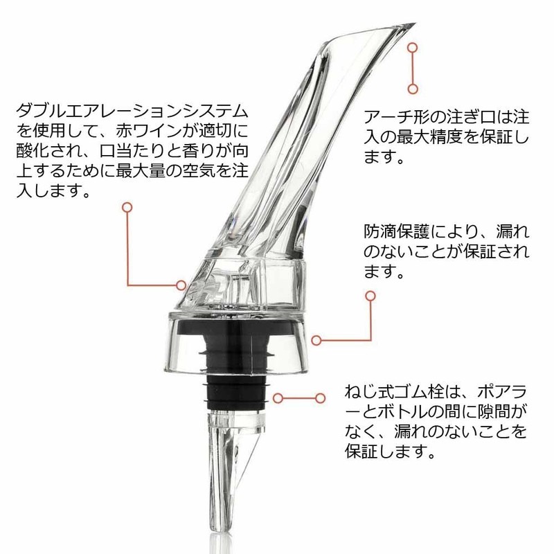 Rapid Wine Aeration Decanting Pourer
