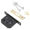 2-1/2" Mortice 3 Lever Deadlock Security Door Bolt Latch Brass