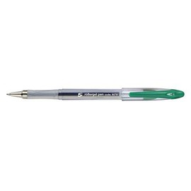 5 Star Roller Gel Pen Clear Barrel 1.0mm Tip 0.5mm Line Gree, 12 Count (Pack of 1)