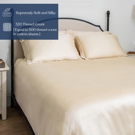 Delara 100% Eucalyptus Lyocell Tencel Fitted Sheet, Naturally Cooling, Super Soft, Silky, Moisture-Wicking, Temperature Balancing, Smooth & Breathable, Cool Sheets, 360-Degree Elastic 17” Deep Pocket