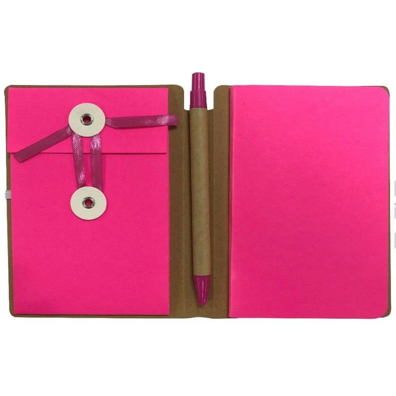 fiXte A6 Notepad Retractable Pen Recycled Materials Plain White Paper