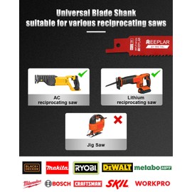 25 Pack 6 inch 14/18 TPI Bi-Metal Auto Dismantling Sawzall Blade for Metal, 6” 18-TPI Reciprocating Saw Blades Replace Milwaukee and Diablo sawzall Blade