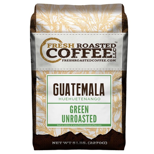 Fresh Roasted Coffee, Unroasted Guatemalan Huehuetenango, Kosher, 5 Pound