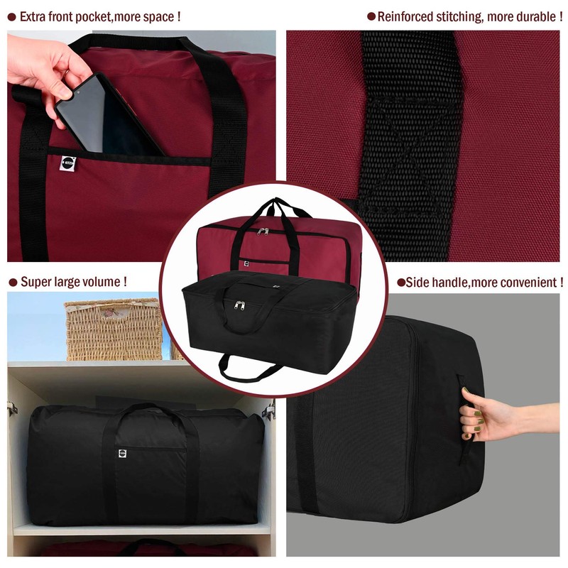 ITAVL 100L Large capacity Storage Bag,Sturdy 500D shiny material super