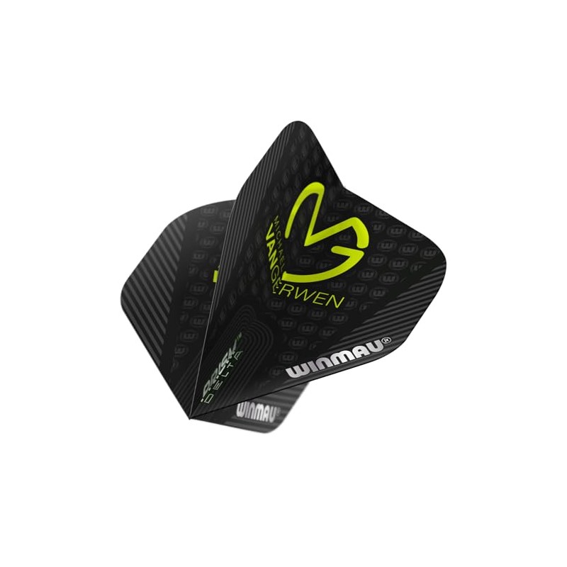 WINMAU MvG Michael Van Gerwen Prism Delta Black Dart Flights