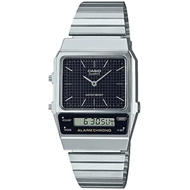 Casio AQ-800 Series Standard Wristwatch, silver / black, Bracelet Type