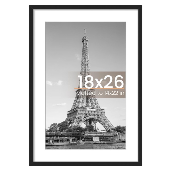 upsimples upsimples 18x26 Picture Frame, Display Pictures 14x22 with Mat