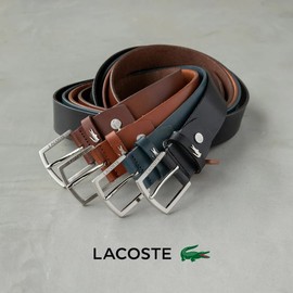 Lacoste 82575 Men's Belt, Genuine Leather, 03, Brown