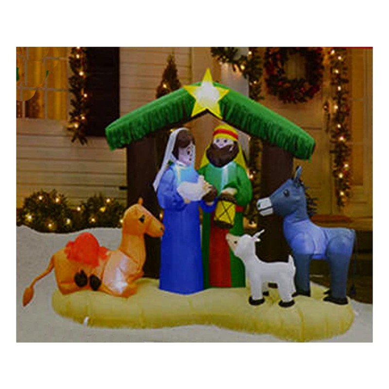 Winter Wonder Lane 6.5' Inflatable LED Nativity Scene