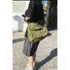 Women Men Canvas Messenger Bag Large Tote Bag with Multiple