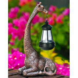 Goodeco 11 "Giraffe Statue for Garden and Home Decor - Ideal for Giraffe & Mom Gifts, Birthdays, Women's Presents, and More! Eye-Catching Ornament for Indoor and Outdoor Use (Giraffe)