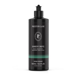 Preston Lane Luxury Dish Soap, Doheny Drive Scent | Plant Powered Formula with Essential Oils | Tough on Grease, Gentle on Hands | Vegan, Cruelty Free, Clean Ingredients